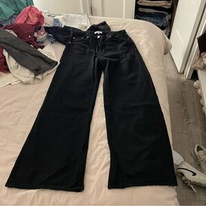 Re/Done Wide Leg Jeans Low Rider Black loose jeans